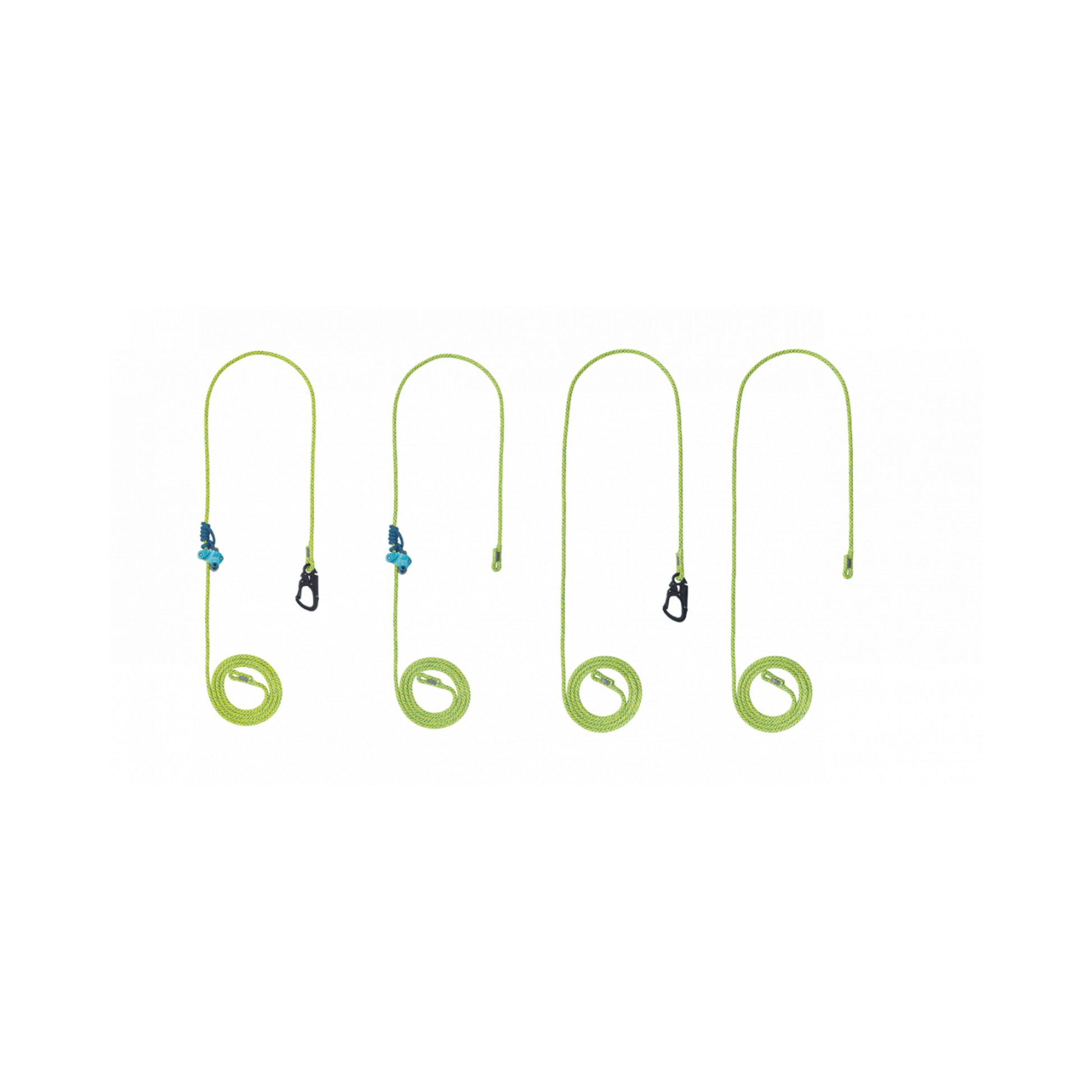 Flexbee V2 Snapo Prusik Rope Lanyard showing high-visibility design for arborists and tree care specialists.