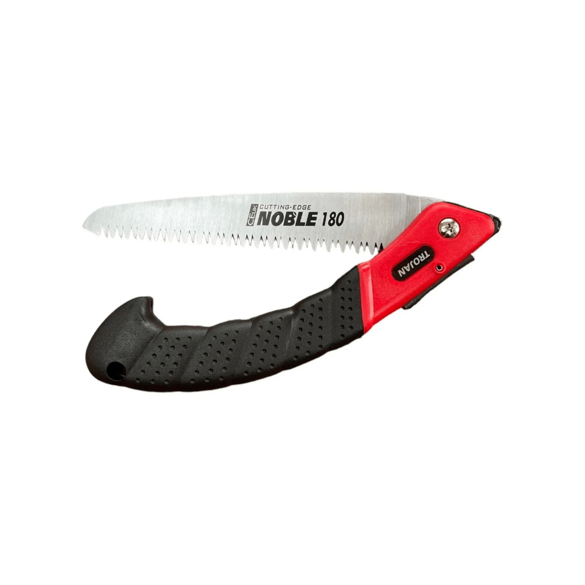 Noble F-180 Folding Handsaw with high-carbon steel blade and ergonomic grip for efficient pruning
