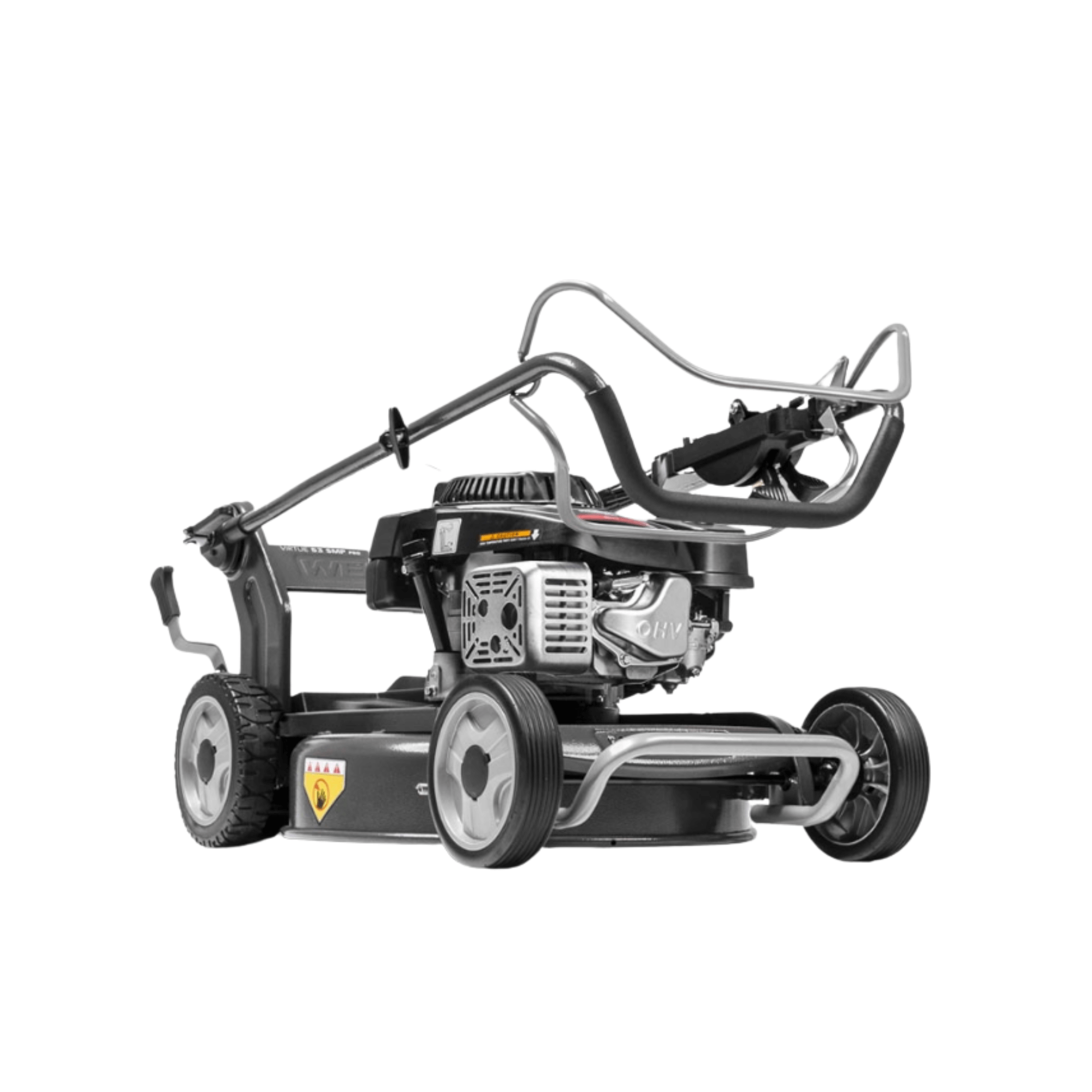 Virtue 53 SMP LV Mulching Lawnmower side view showcasing its robust design and commercial use capabilities.
