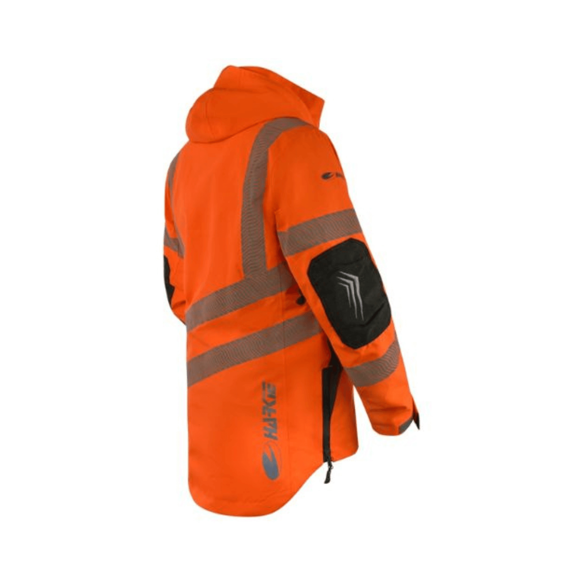 Defiance Smock Hi-Vis Orange, premium waterproof smock for tree surgeons and arborists in adverse weather.