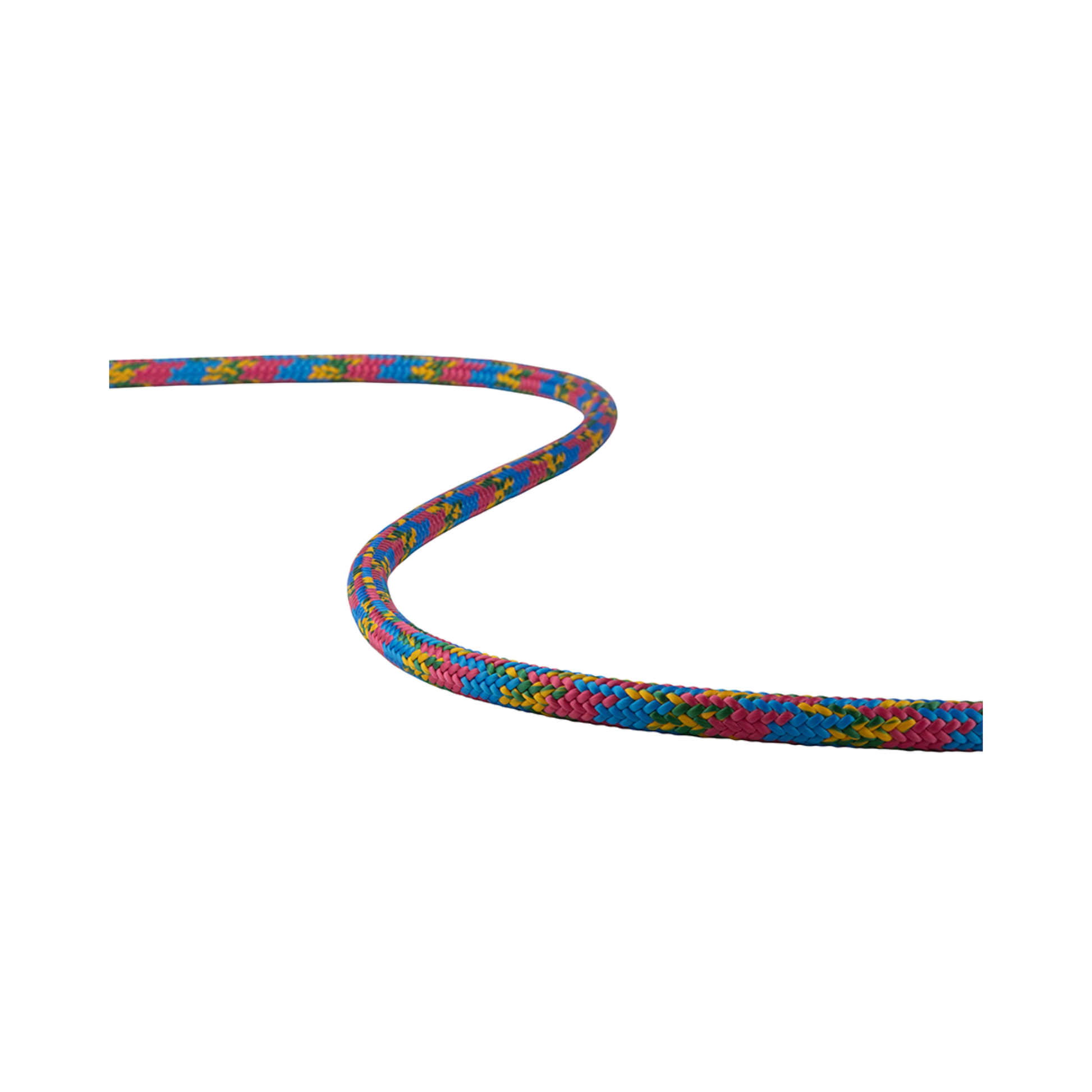Gravity Climbing Rope 11.5mm in vibrant colors, showcasing its double braid kernmantle design for climbing and access.