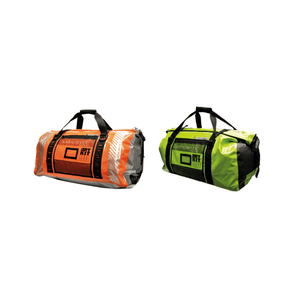 Drykit Anaconda Climbing Kit Bag 90L in lime and hi-vis orange, designed for tree surgeons and arborists.
