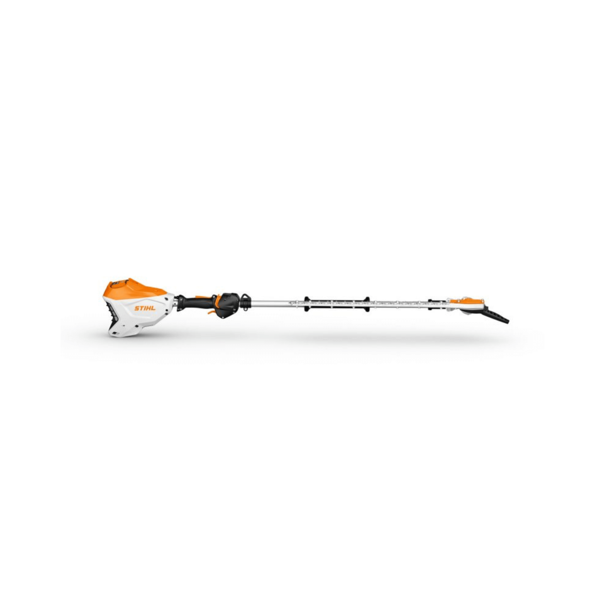HLA 140 K-B Cordless Short Shaft Long-Reach Hedge Trimmer displayed side view showcasing its professional design