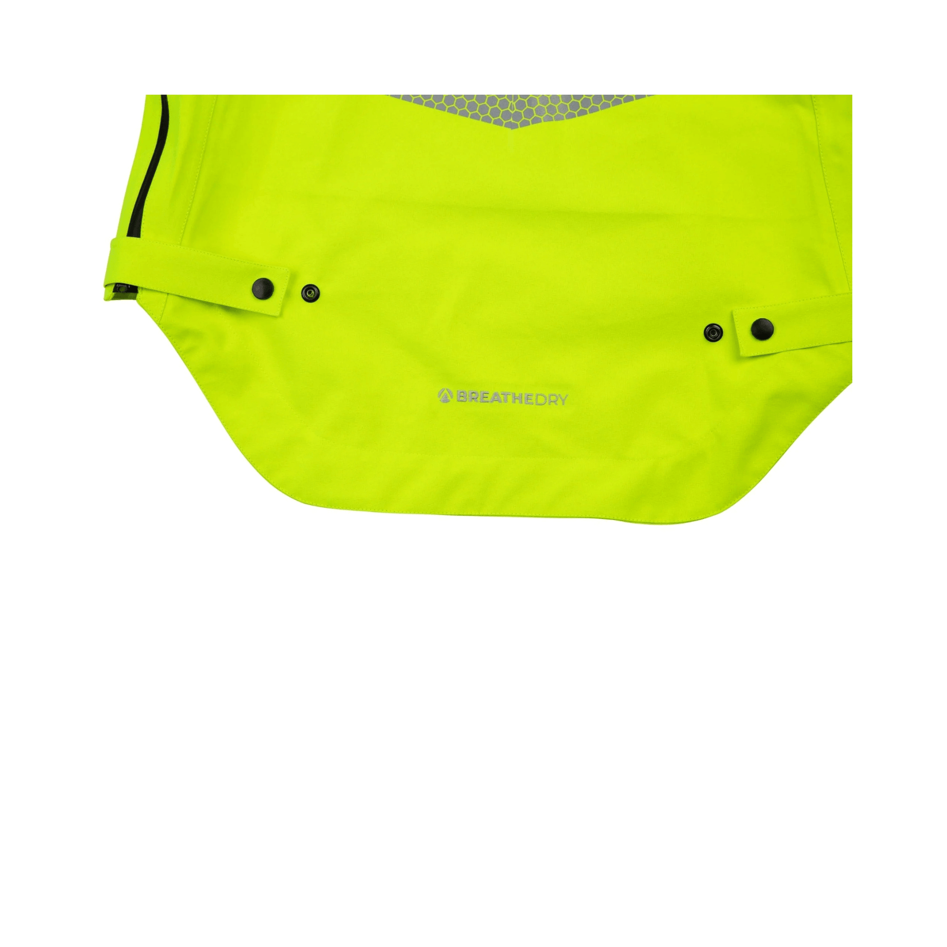 Heavy Duty BreatheDry Hi-Viz Yellow Smock - close-up of the fabric and design features.