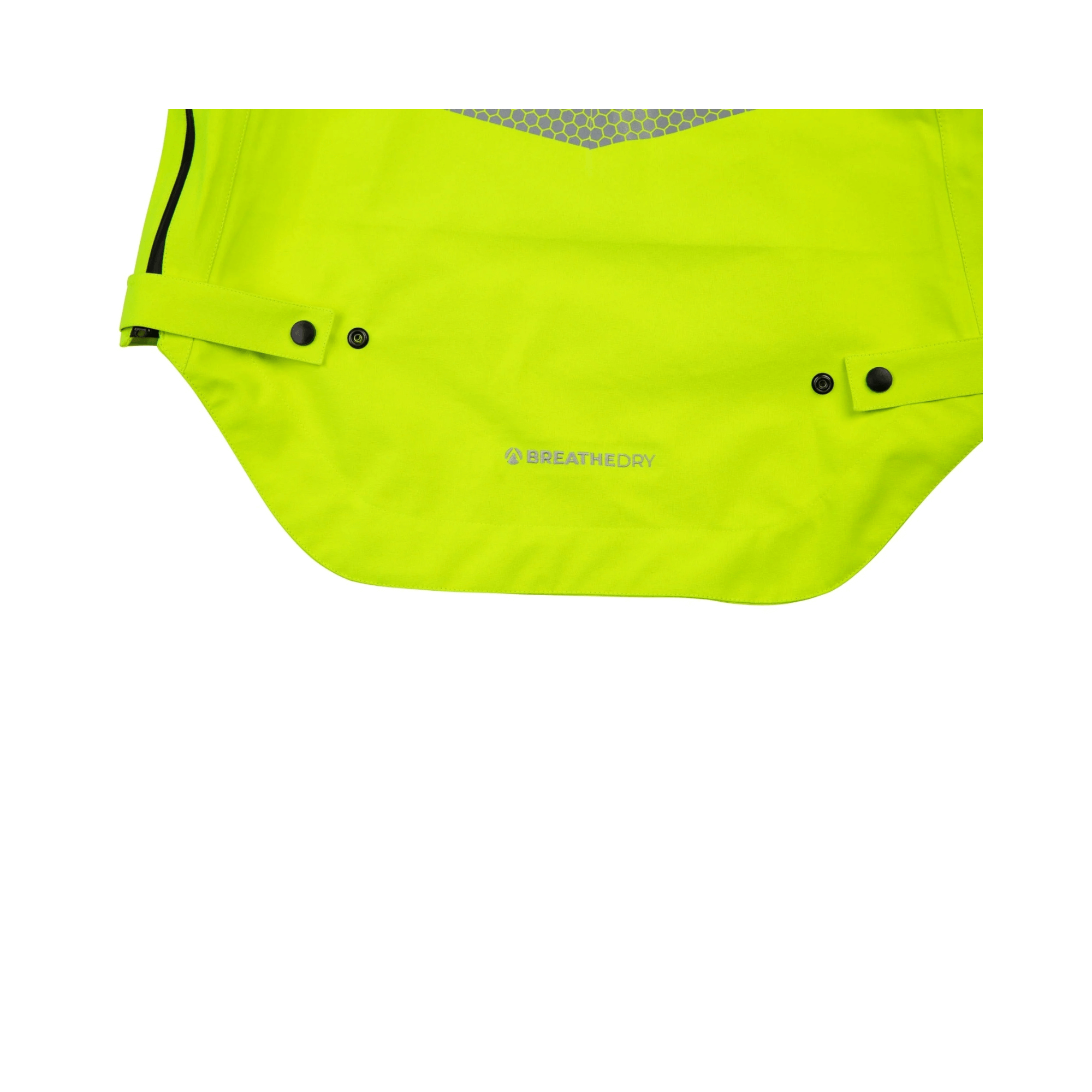 Heavy Duty BreatheDry Hi-Viz Yellow Smock - close-up of the fabric and design features.