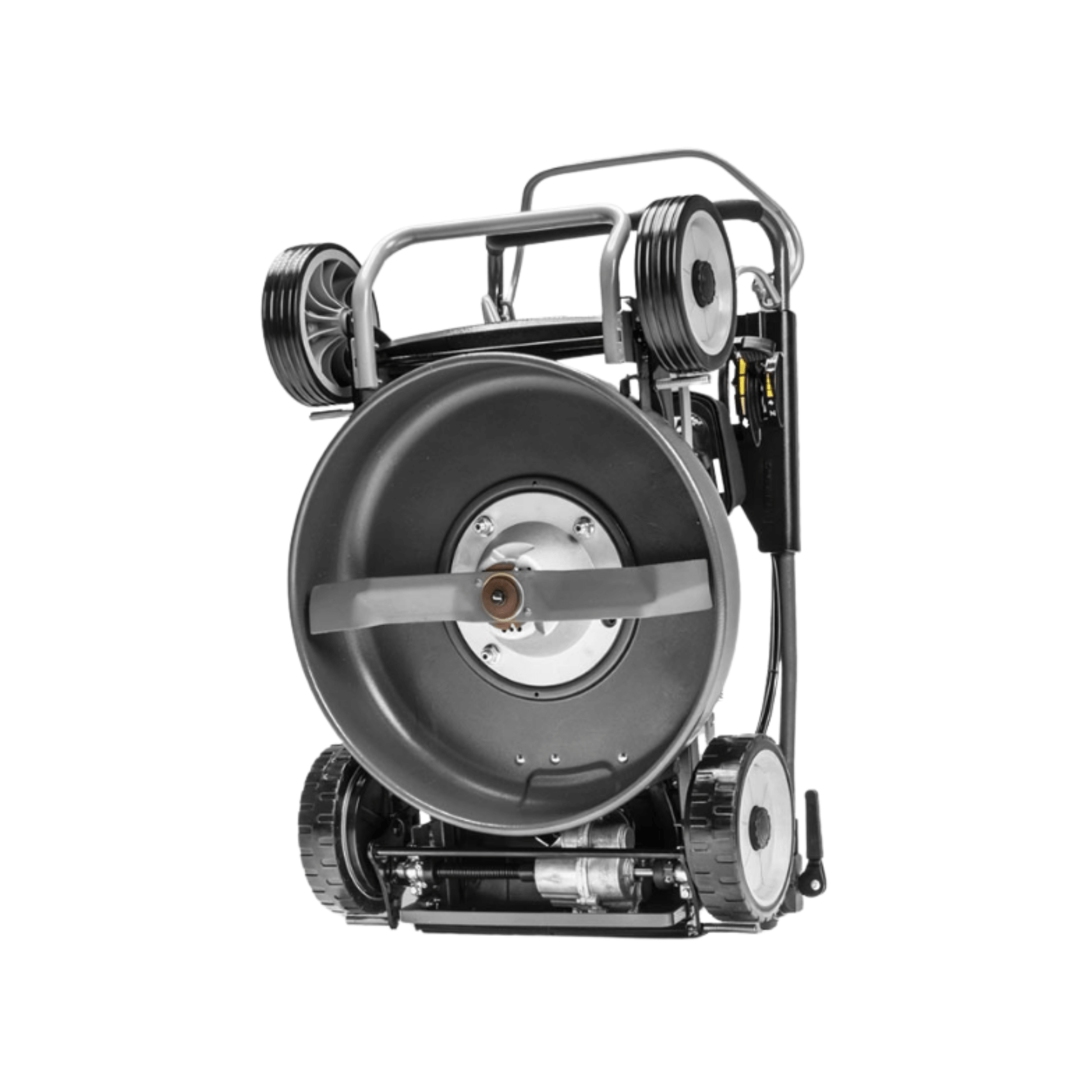 Virtue 46 SMP LV Petrol Mulcher Lawnmower with a compact design for efficient mulching and easy storage.