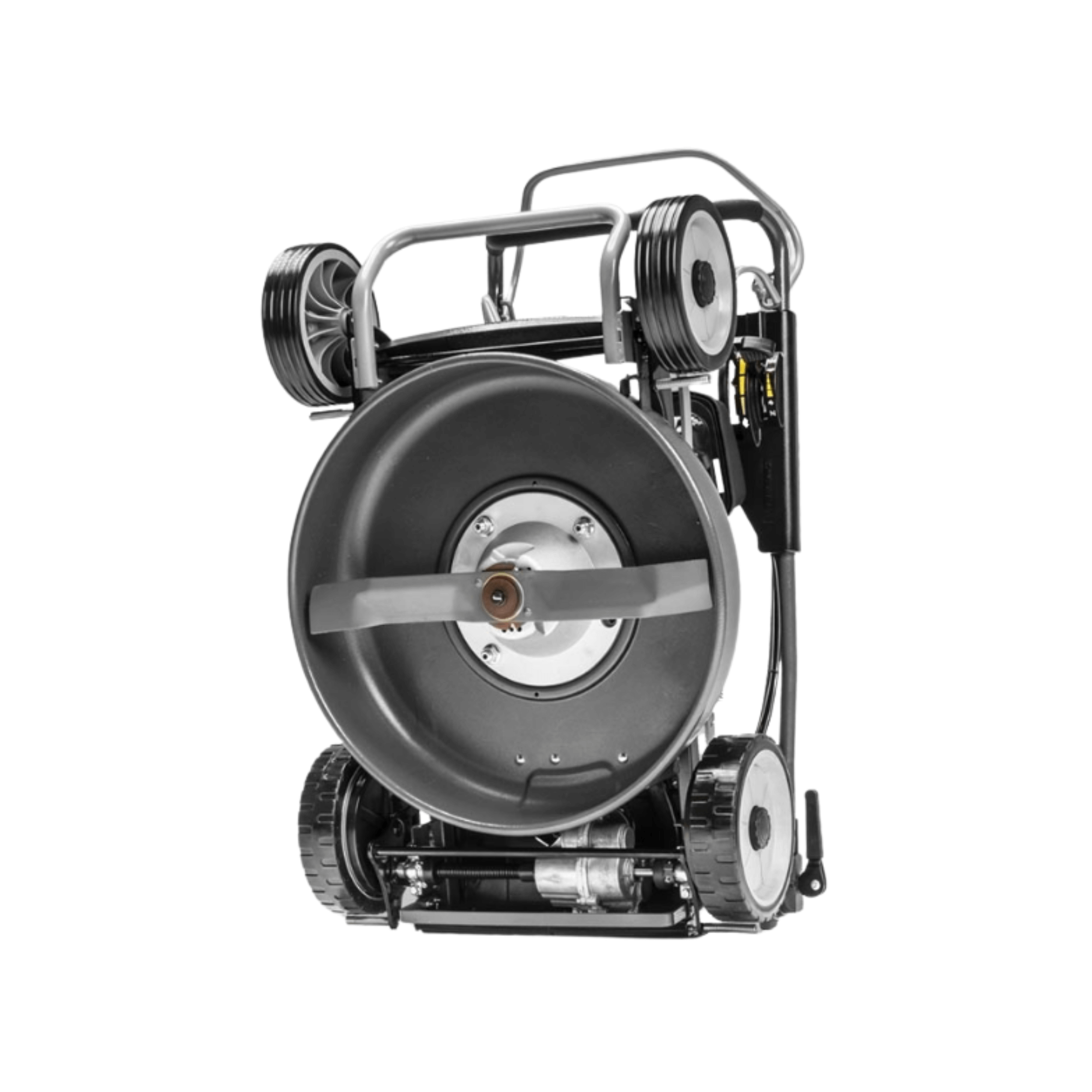 Virtue 46 SMP LV Petrol Mulcher Lawnmower with a compact design for efficient mulching and easy storage.