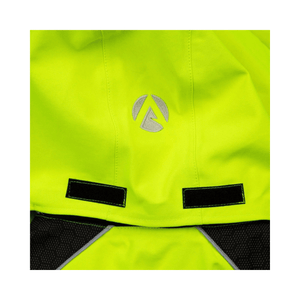 Heavy Duty BreatheDry Hi-Viz Yellow Smock close-up showing logo and fabric texture
