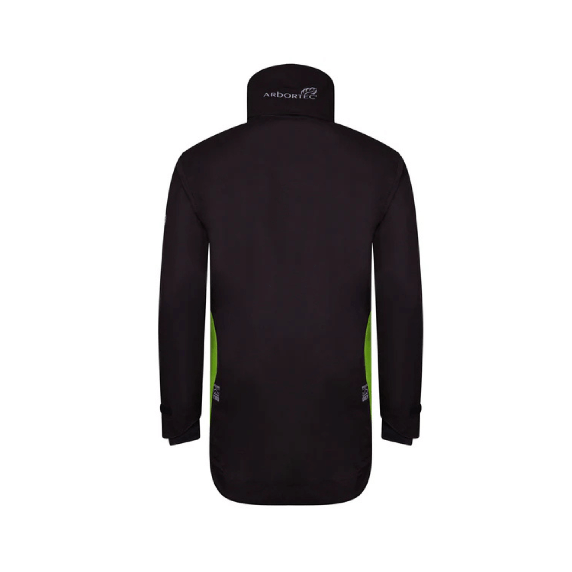 Rear view of the Breathedry Waterproof Smock, designed for arborists and tree surgeons.