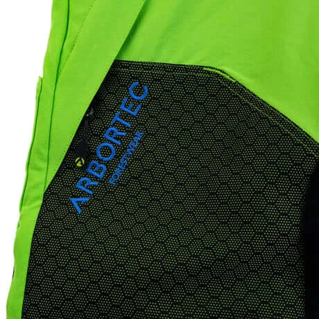 Close-up of Breatheflex Pro Chainsaw Trousers showing reinforced pockets and fabric durability.