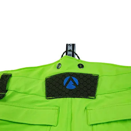 Breatheflex Pro Deep Forest chainsaw trousers in lime, showcasing reinforced seams and durable design for tree surgeons.