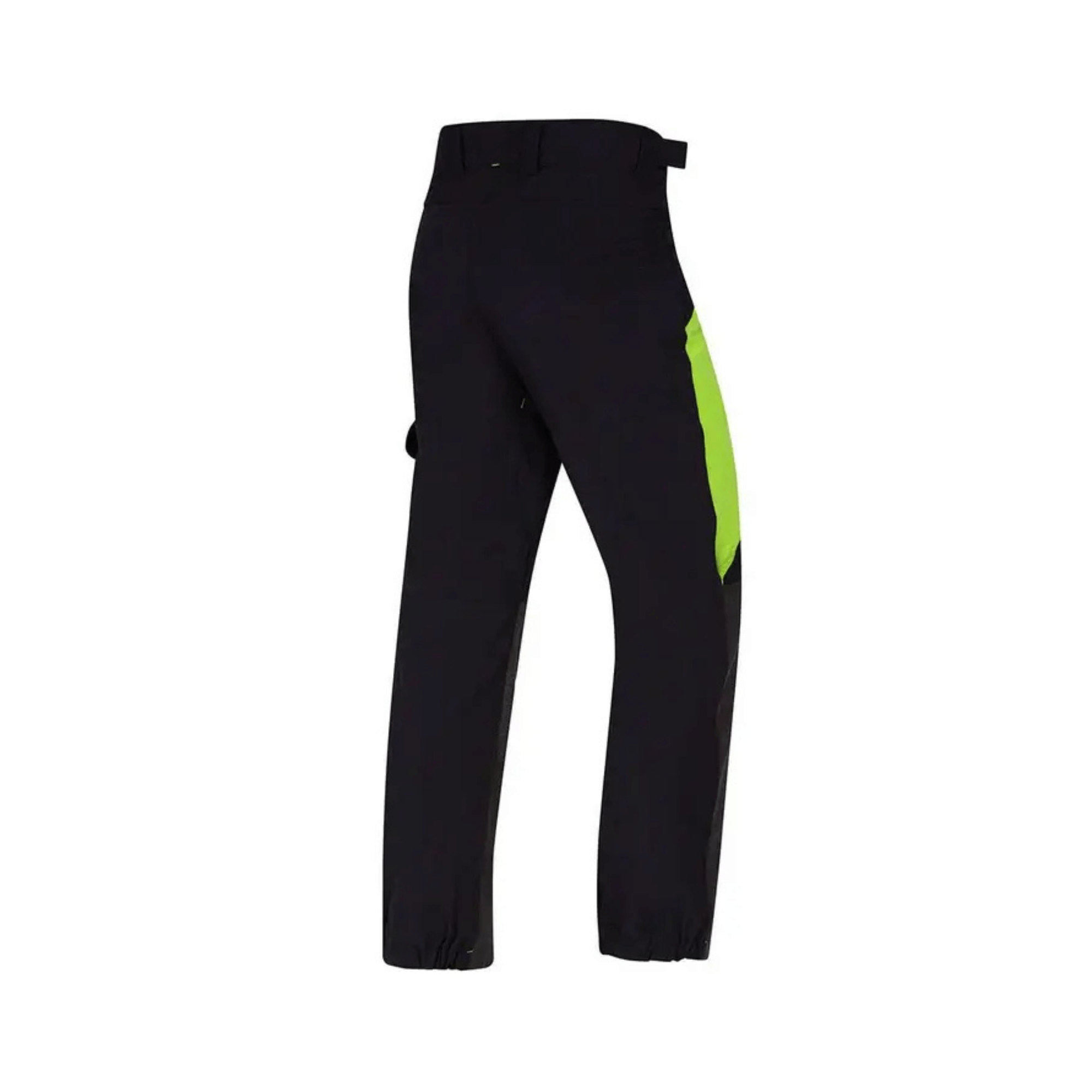 Arbortec Arborflex Mid Range Skin Trousers in lime and black for tree surgeons, designed for flexibility and comfort.