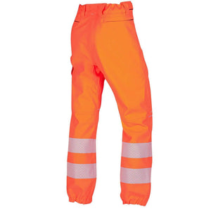 Arbortec Arborflex Storm Trousers in Hi-Vis Orange for tree surgeons, featuring waterproof and breathable design.