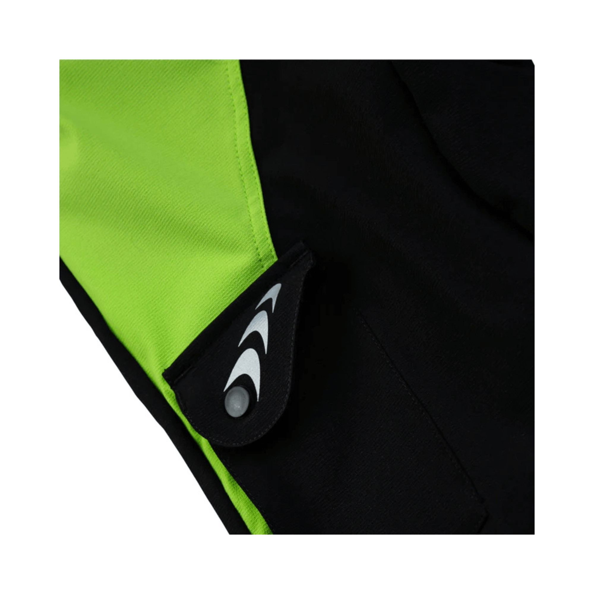 Detail view of Breatheflex Chainsaw Trousers Black/Lime Type C Class 2 showcasing fabric and design elements.