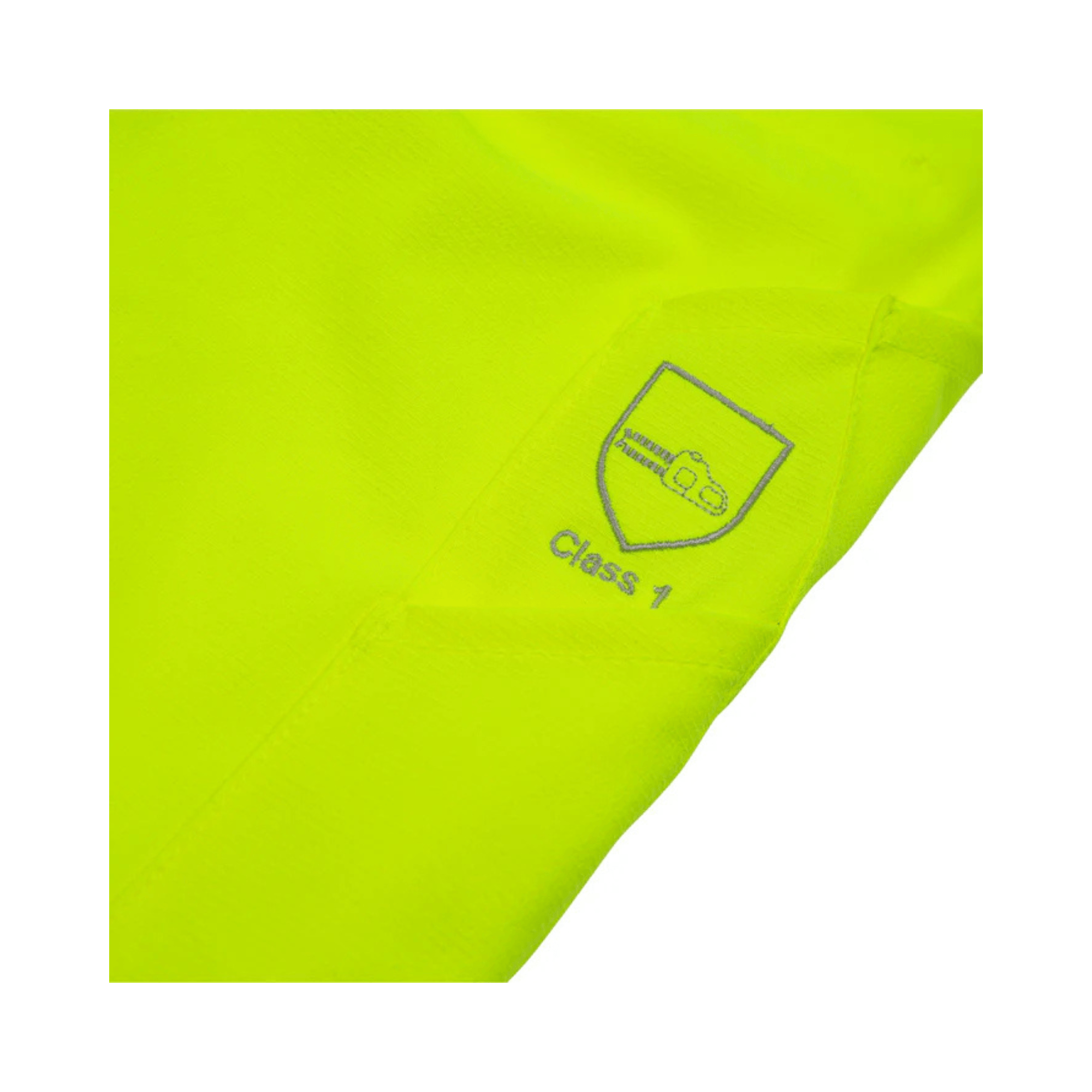 Breatheflex Chainsaw Trousers Design C Class 1 Hi-Vis Yellow label showing Class 1 safety certification.
