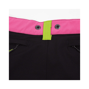 Breatheflex Chainsaw Trousers Design Type A Womens waistband detail with pink and green accents for female arborists.