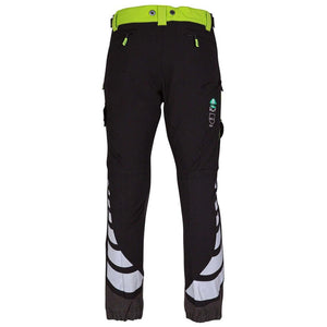 Arbortec Breatheflex Women's Chainsaw Trousers Lime, designed for female tree surgeons, combining safety and performance.