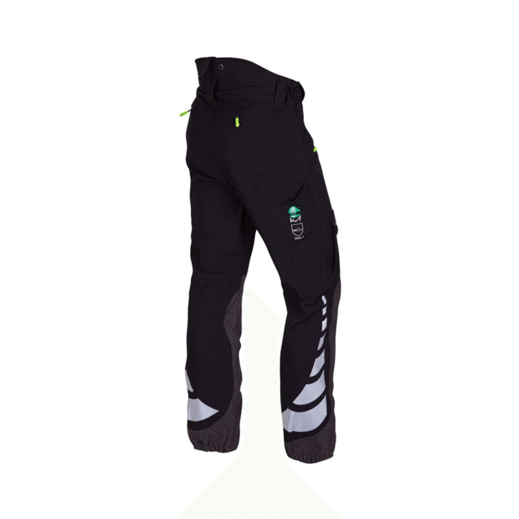 Breatheflex Chainsaw Trousers Black Type A, durable trousers for arborists and tree surgeons with chainsaw protection.