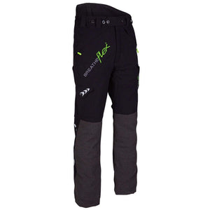 Arbortec Breatheflex Chainsaw Trousers Type A in black, designed for tree surgeons with superior protection and comfort.