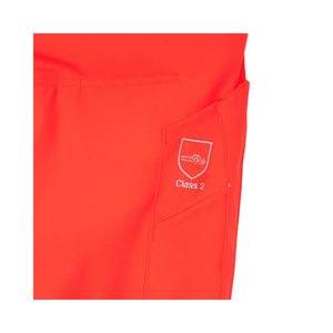 Breatheflex Chainsaw Trousers Design Type C Class 2 Hi Viz Orange close-up of the Class 2 pocket detail.