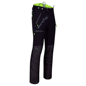 Breatheflex Pro Freestyle Chainsaw Trousers Black/Lime Type C for tree surgeons, offering protection and comfort.
