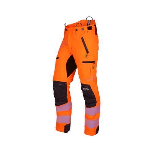 Breatheflex Pro Chainsaw Trousers Design Type C Hi-Vis Orange for arborists and tree surgeons providing visibility and protection.