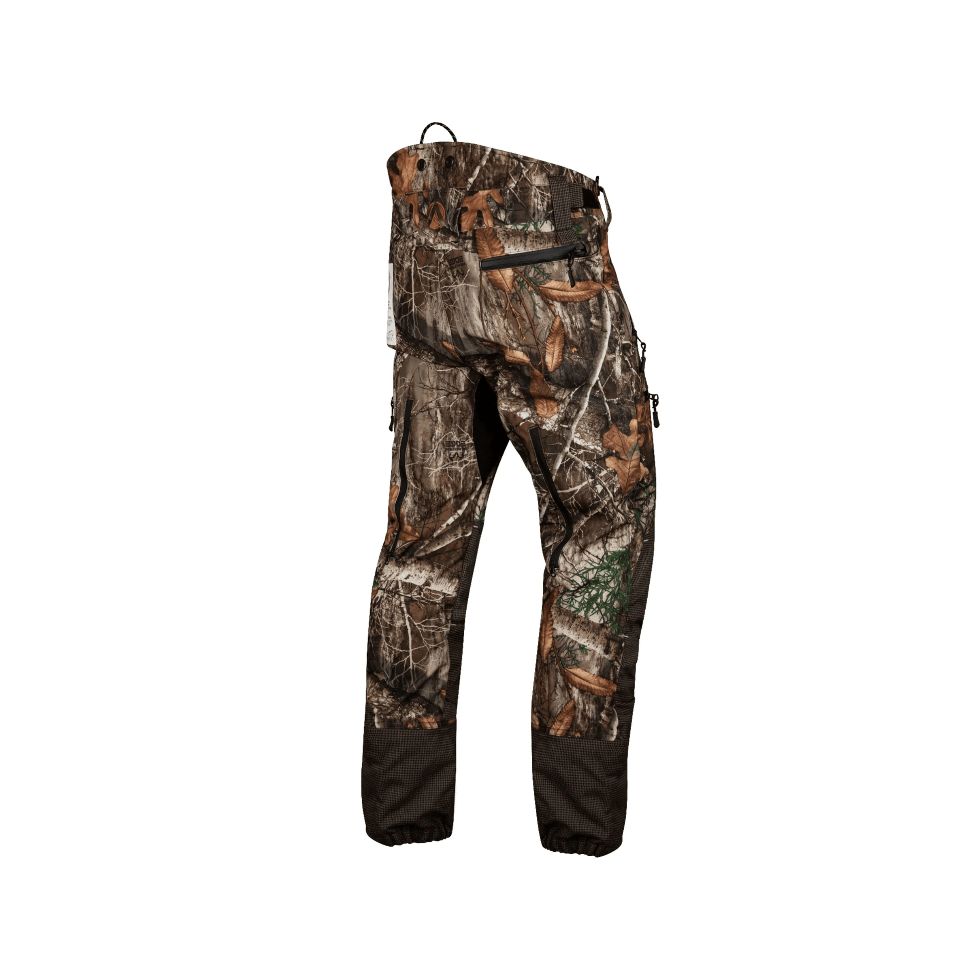 Breatheflex Pro Realtree Chainsaw Trousers Type A in camouflage design, perfect for tree surgeons and forestry professionals.