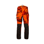 Breatheflex Pro Realtree Chainsaw Trousers Type C in vibrant orange with camouflage design for forestry professionals.