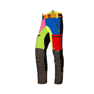 Breatheflex Pro Chainsaw Trousers Type C, featuring multi-colored design and durable fabric for professional arborists.