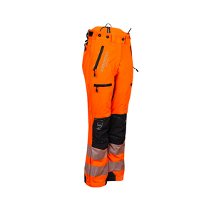 Breatheflex Pro Womens Chainsaw Trousers Type A Hi-Vis Orange showing high-visibility design with protective features.