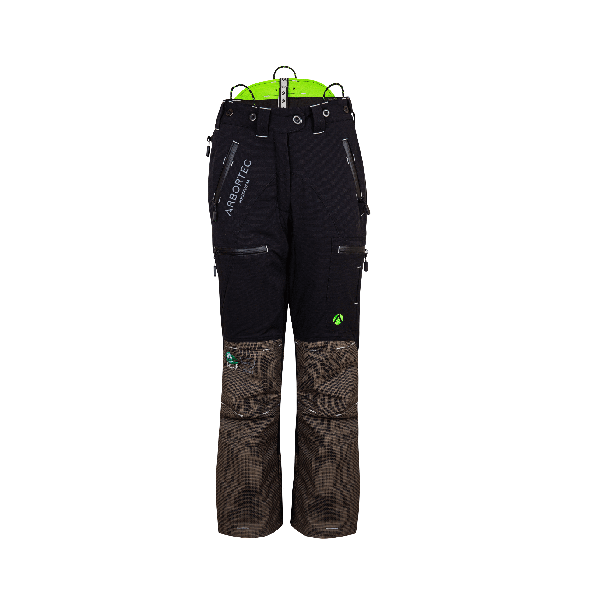 Breatheflex Pro Womens Chainsaw Trousers Type C Black, designed for female arborists with protection and comfort.