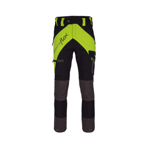 Breatheflex Arborist Non-Protective Climbing Trousers in black and neon green for tree surgeons.