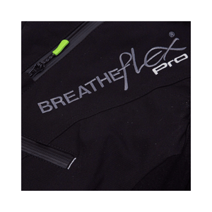 Breatheflex Pro Chainsaw Trousers Black Type C logo close-up for tree surgeons and arborists.