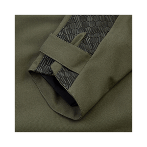 Heavy Duty Full Zip Waterproof Jacket Olive cuff detail showcasing durable fabric and waterproof features.