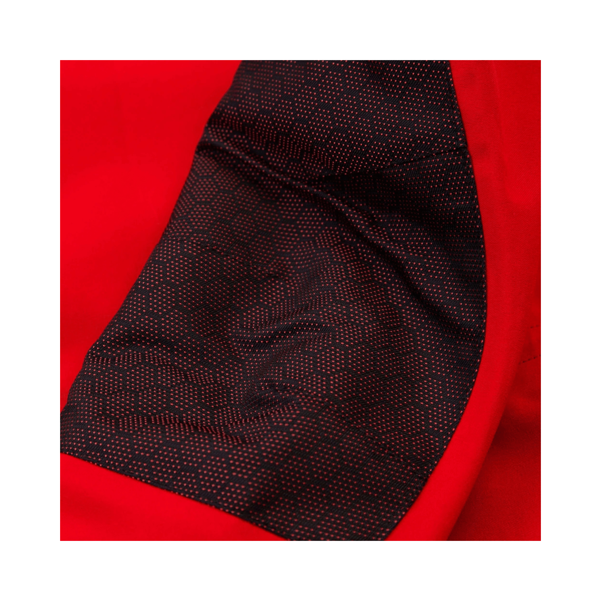 Heavy Duty Full Zip Waterproof Jacket Red interior fabric detail showing texture and design.