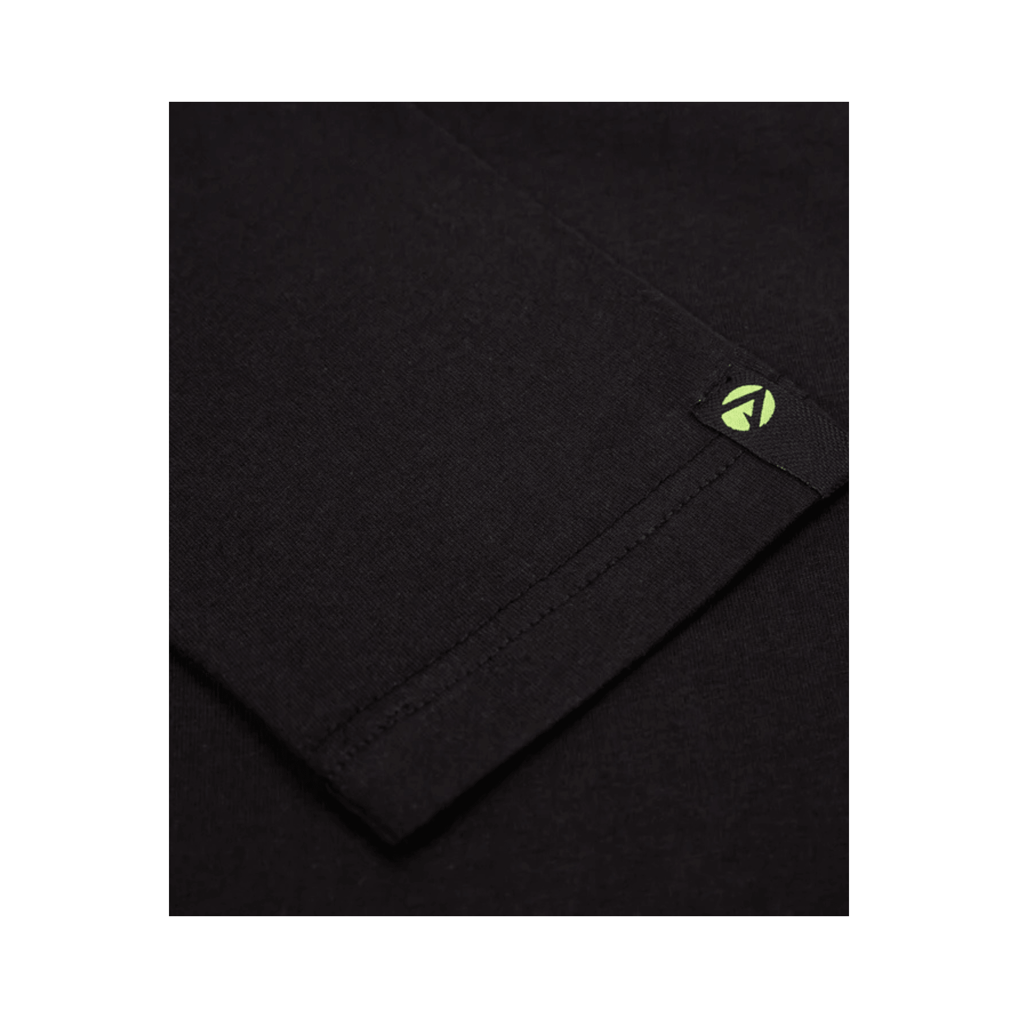 Close-up of Arbortec Long Sleeve T-Shirt Black showcasing premium fabric and logo detail.