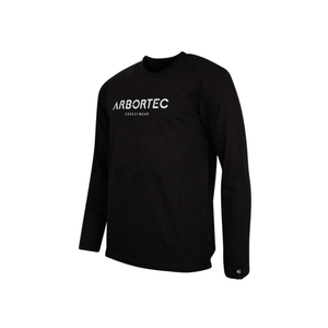 Long Sleeve T-Shirt Black by Arbortec, perfect for tree surgeons and outdoor workers.