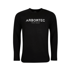 Long Sleeve T-Shirt Black by Arbortec, designed for tree surgeons and outdoor professionals.