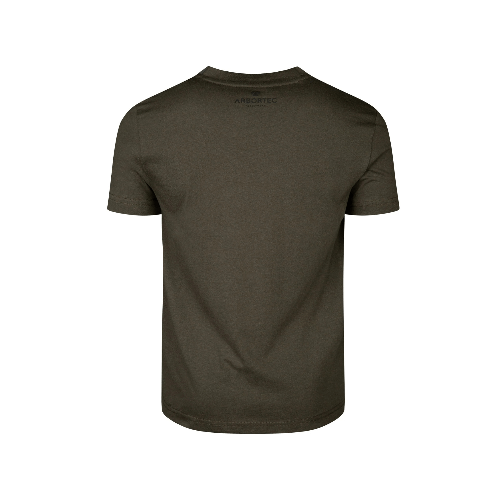 Back view of Short Sleeve T-Shirt Olive by Arbortec, showcasing the modern design and quality fabric.