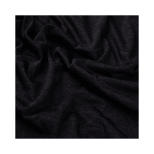 Close-up of soft black fabric for Performance T-Shirt Short Sleeve, showcasing its quality and texture.