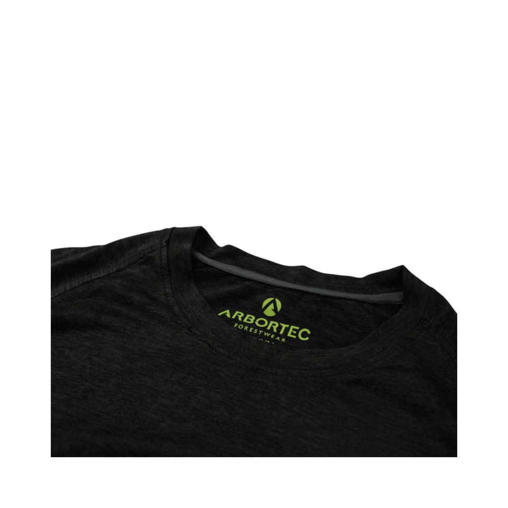Arbortec Performance T-Shirt Short Sleeve collar detail, ideal for tree surgeons and outdoor professionals.