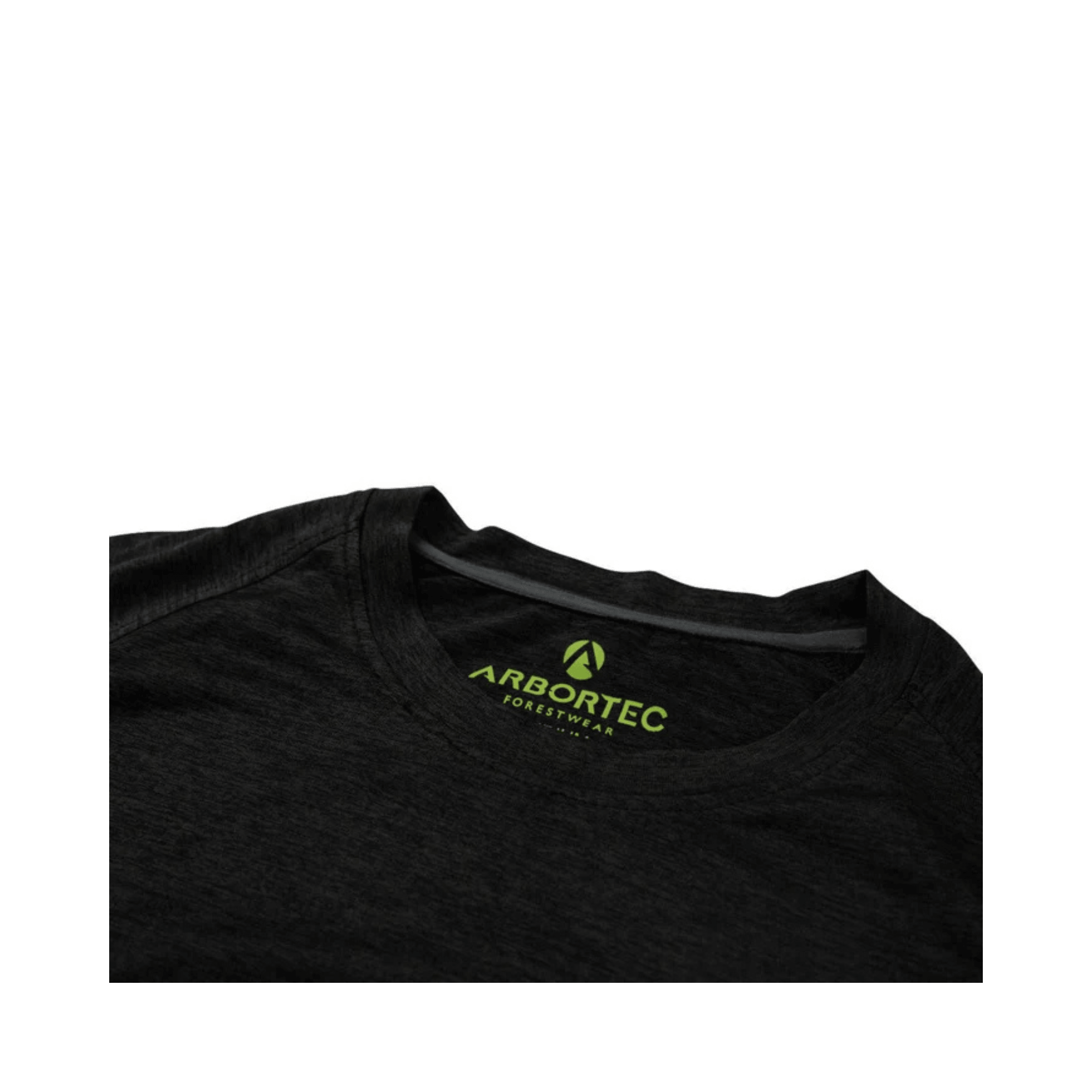 Arbortec Performance T-Shirt Short Sleeve collar detail, ideal for tree surgeons and outdoor professionals.
