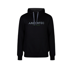 Arbortec Signature Pullover Hoodie in black, featuring logo perfect for tree surgeons and outdoor enthusiasts.