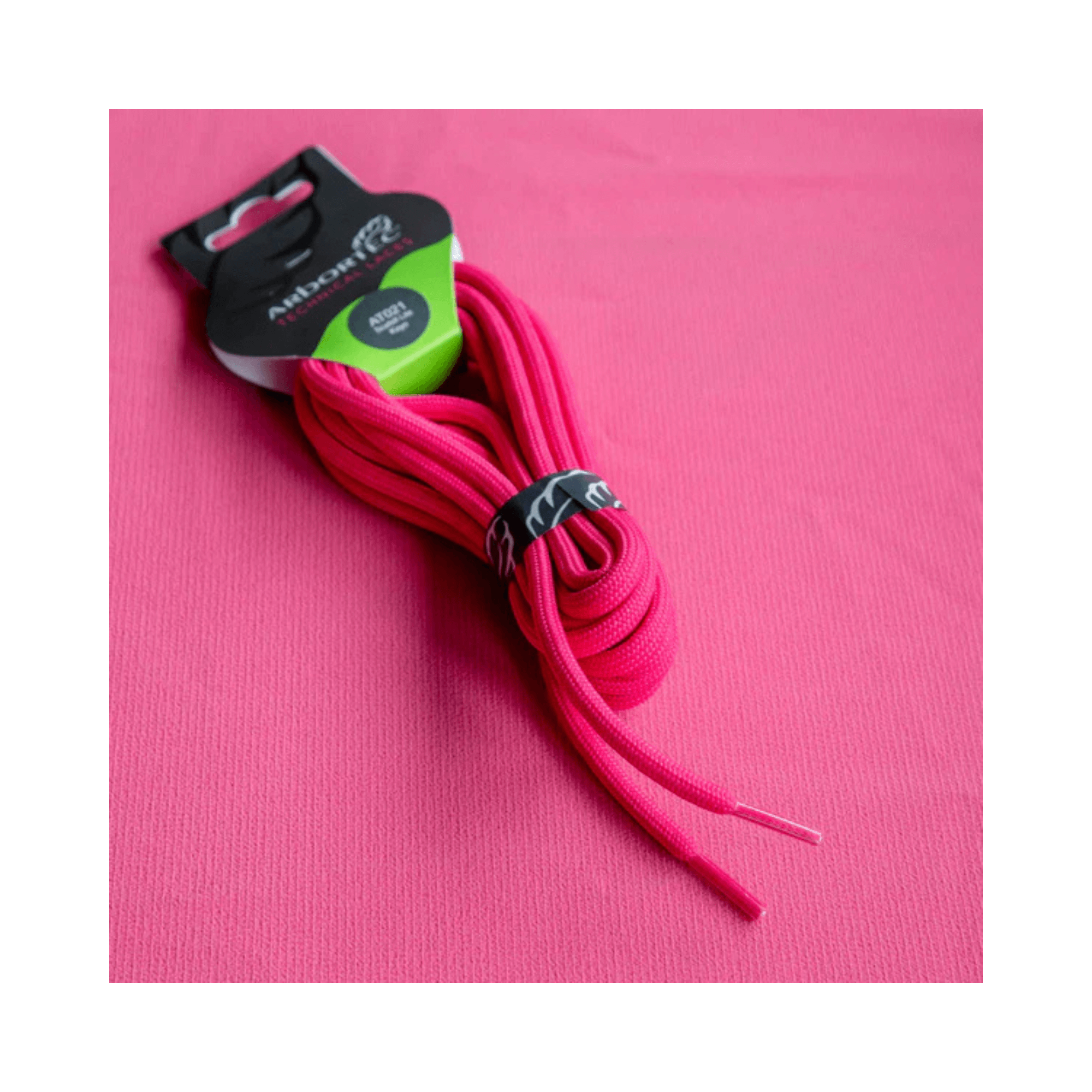 Replacement Scafell Lite Chainsaw Boot Laces in pink packaging, designed for arborists and tree surgeons.