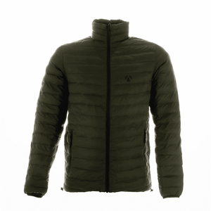 Arbortec Reversible Puffer Jacket in olive green, designed for tree surgeons and outdoor enthusiasts, offering warmth and versatility.