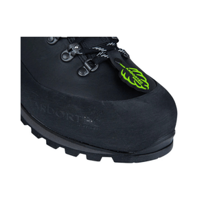 Close-up of Arbortec Scafell Lite Chainsaw Boots Class 2 showcasing durability and grip for tree surgeons.