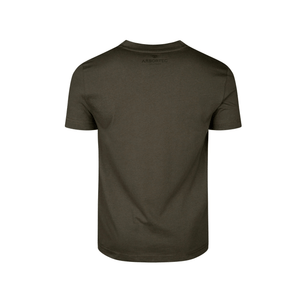 Back view of the Short Sleeve T-Shirt Olive by Arbortec, showcasing its premium design and comfortable fit.