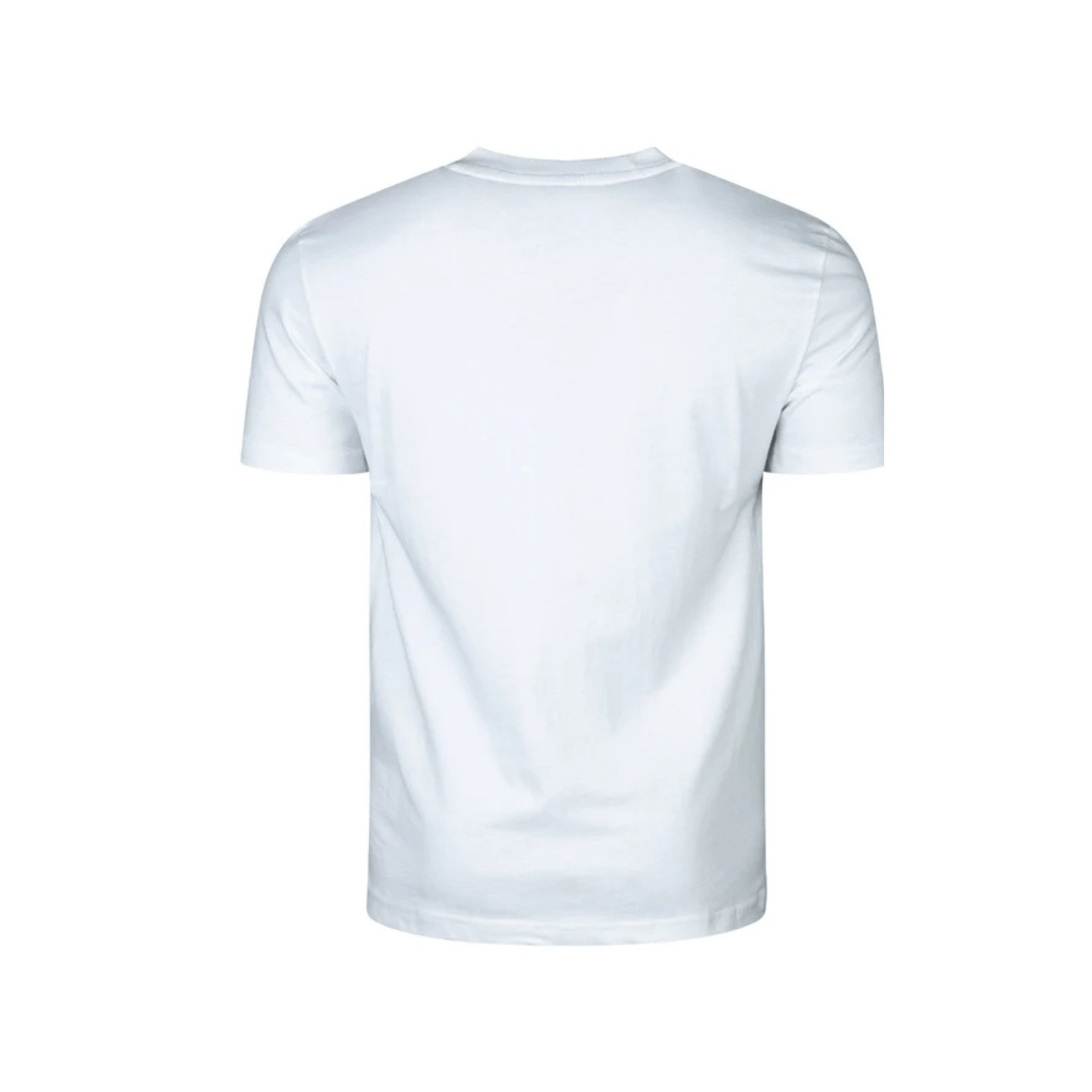 Back view of the Short Sleeve T-Shirt White showing its smooth fabric and clean design.