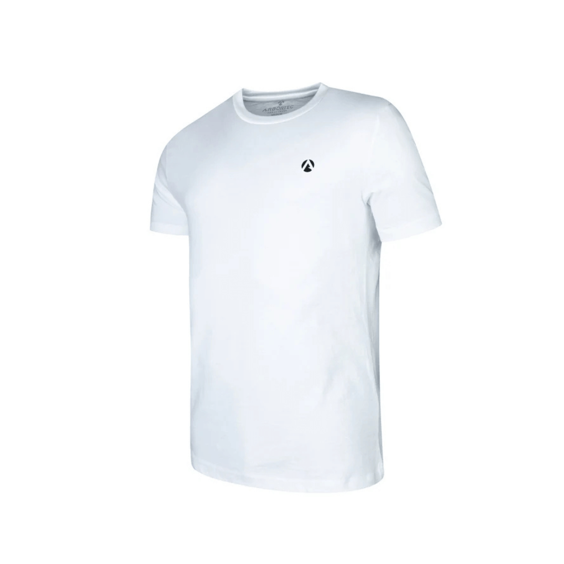 Short Sleeve T-Shirt White featuring a clean black Arbortec chest print and slim athletic fit.