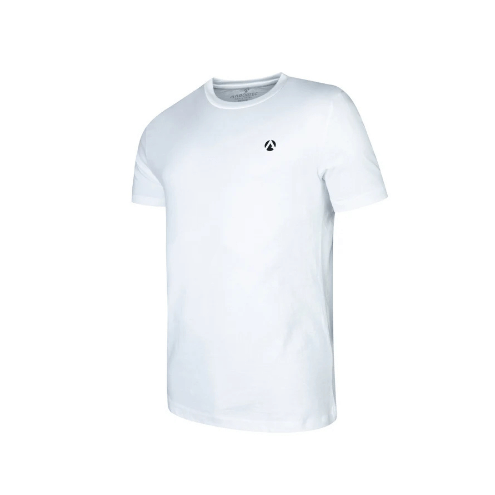 Short Sleeve T-Shirt White featuring a clean black Arbortec chest print and slim athletic fit.